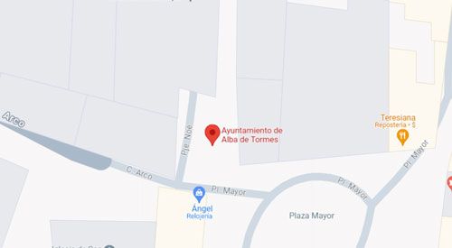 mapa Registro Civil Juzgado de Paz de Alba de Tormes