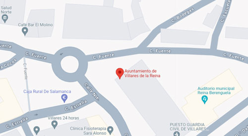 mapa Registro Civil Juzgado de Paz de Villares de la Reina