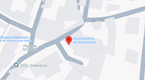 mapa Registro Civil Juzgado de Paz de Aldeatejada
